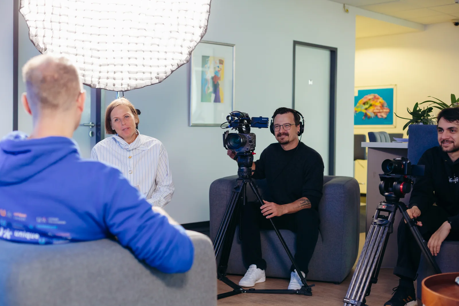 Interview-Set mit zwei Kameras